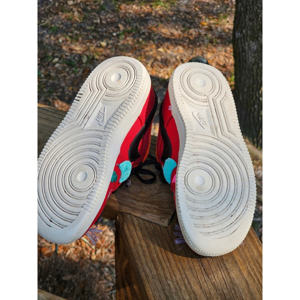 Nike Air Force 1 Low Lunar New Year Tiger Red Canvas DQ5071-601 Kids 1Y - Picture 4 of 8